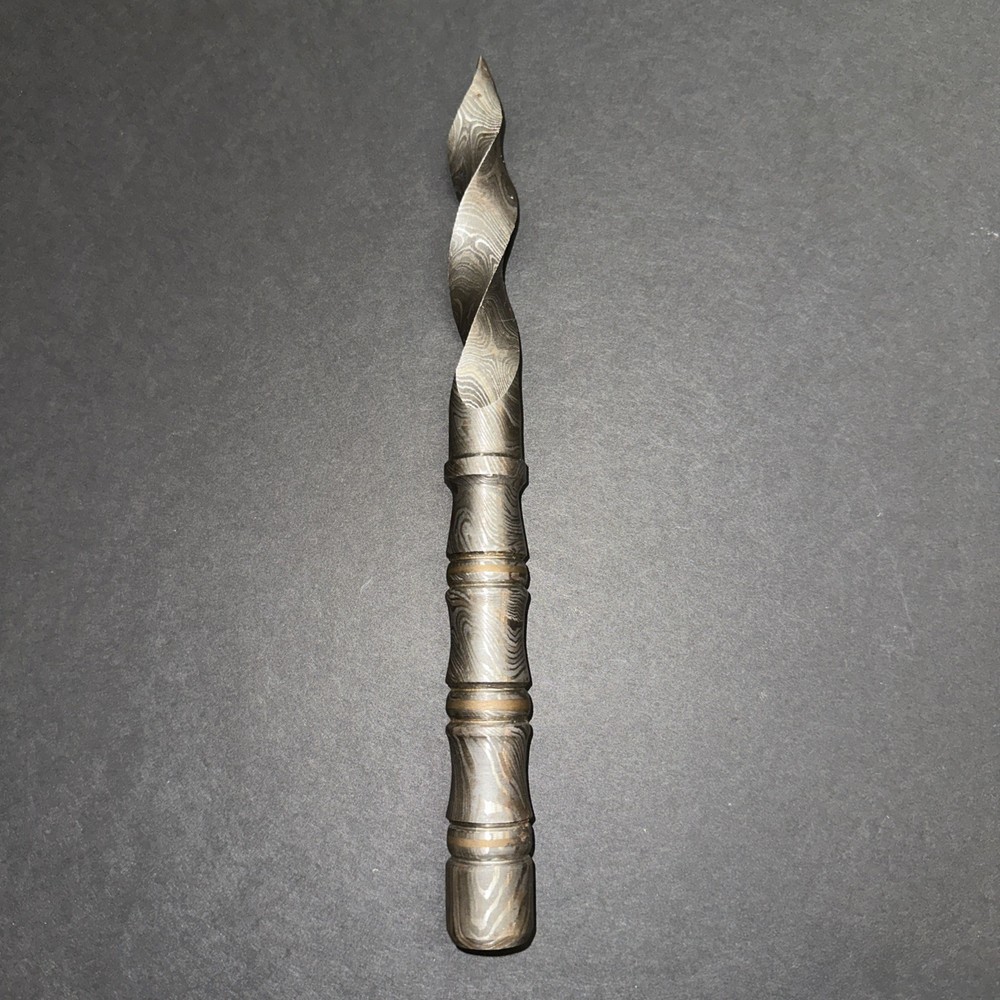 10" Damascus Tri Edge Kris Blade Dagger