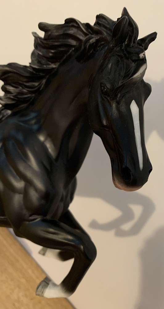 Rearing Black Horse Statue, Home Decor