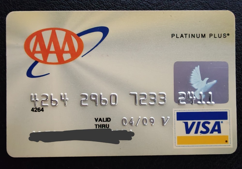 AAA PLATINUM PLUS  credit card VISA 2009