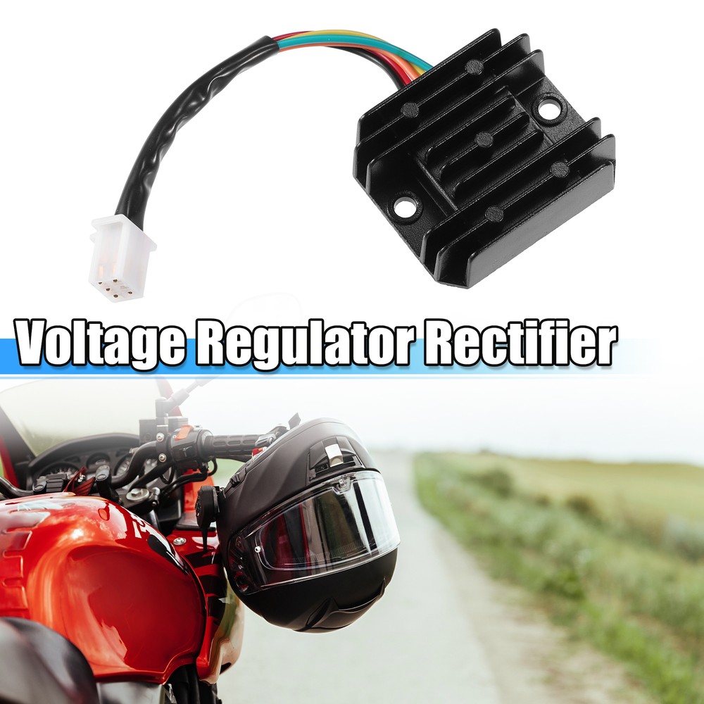 Voltage Regulator Rectifier Replacement for ATV for CG 125cc Black 1 Pcs