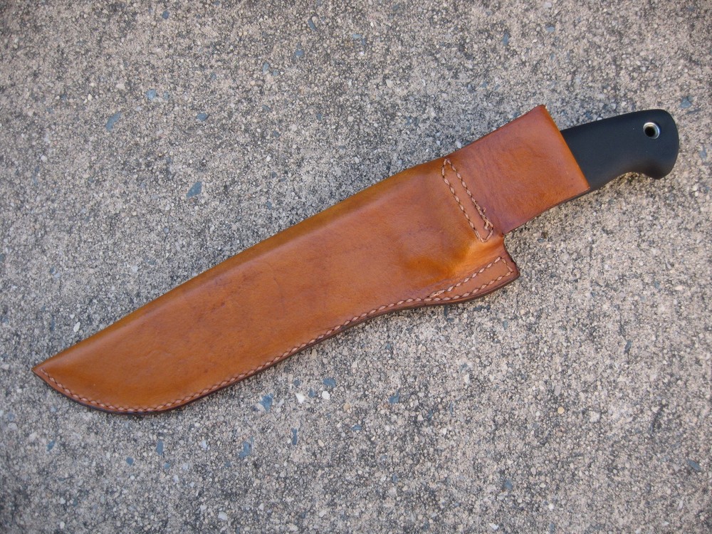 BUSSE Combat Basic 8 Knife Custom Molded Leather Sheath TAN - USA