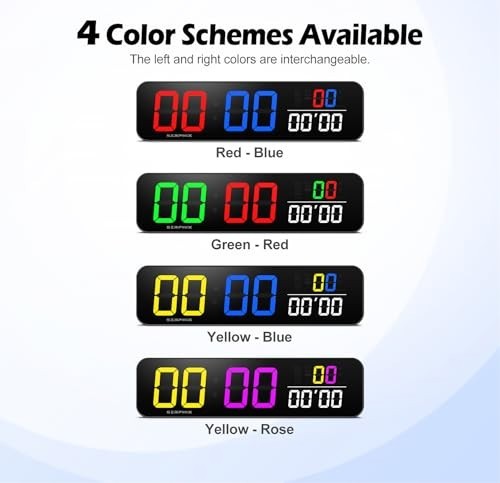 15.2" Digital Scoreboard Clock with Countdown Timer, LED Color Display, Remote C