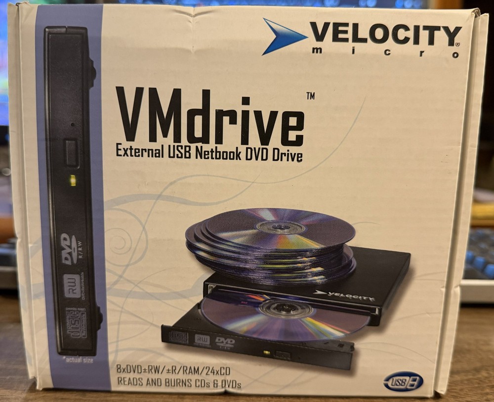 VELOCITY MICRO External USB Netbook CD - DVD / RW VMDrive