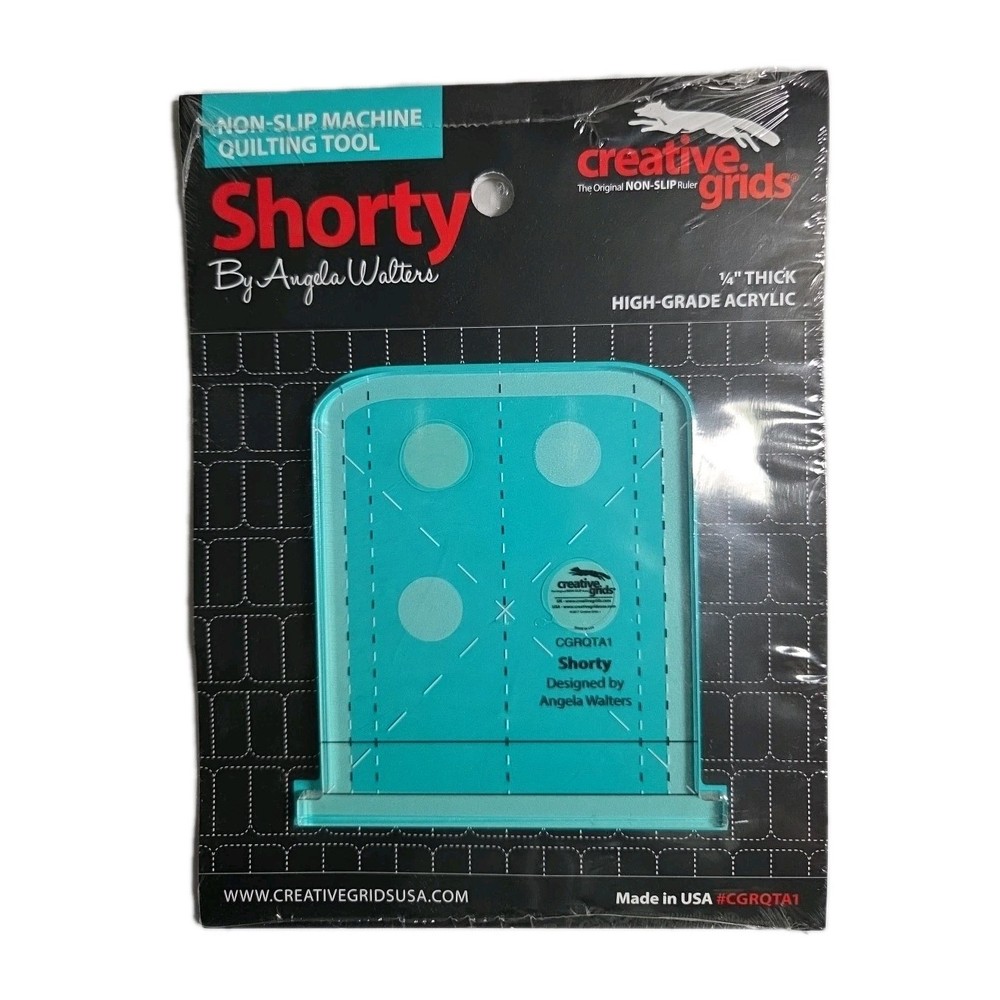 SHORTY BY ANGELA WALTERS CREATIVE GRIDS 1/4" THICK QUILTING RULER