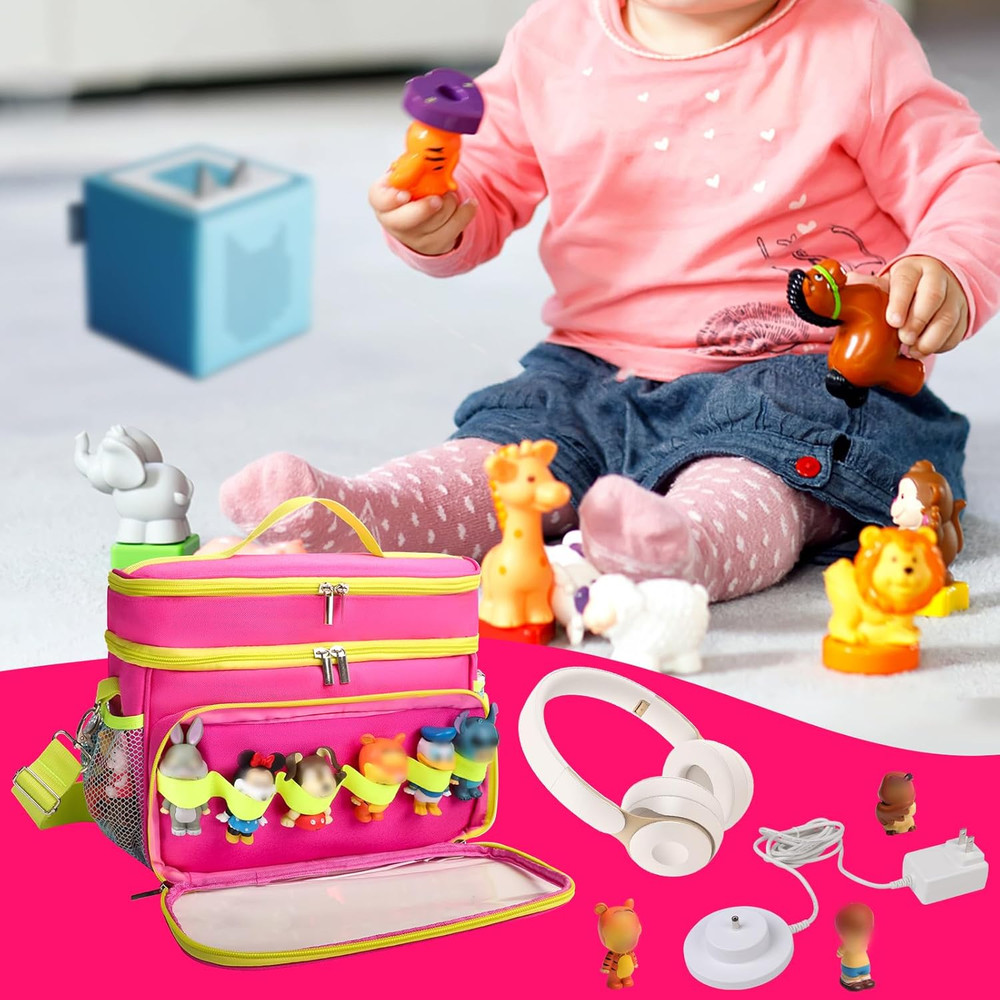 Toniebox Starter Set Carrying Case with Shoulder Strap - Double Layer Organizer