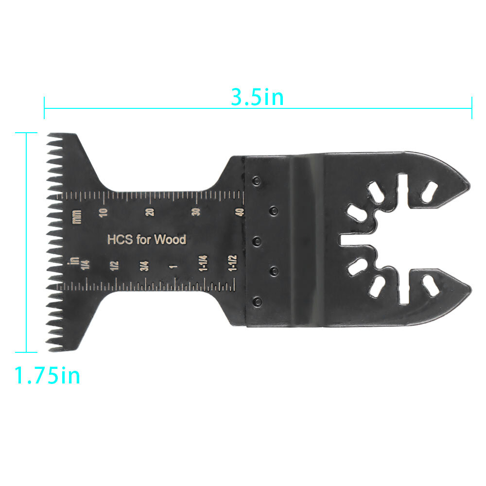 60 Pcs 1.75" - 3.5" Oscillating Multitool Tool Quick Release Saw Blades