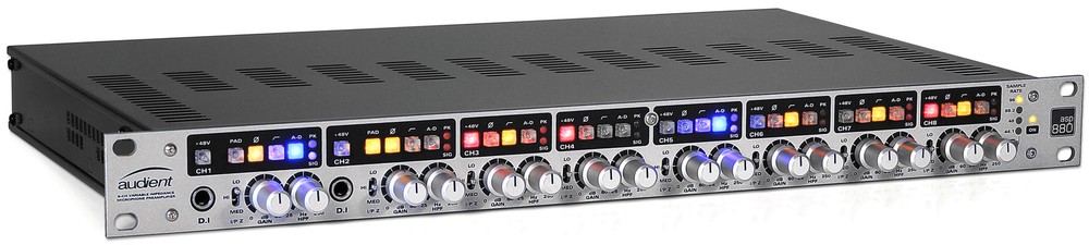 Audient ASP880 8-Channel Class A Mic Preamplifier and ADC