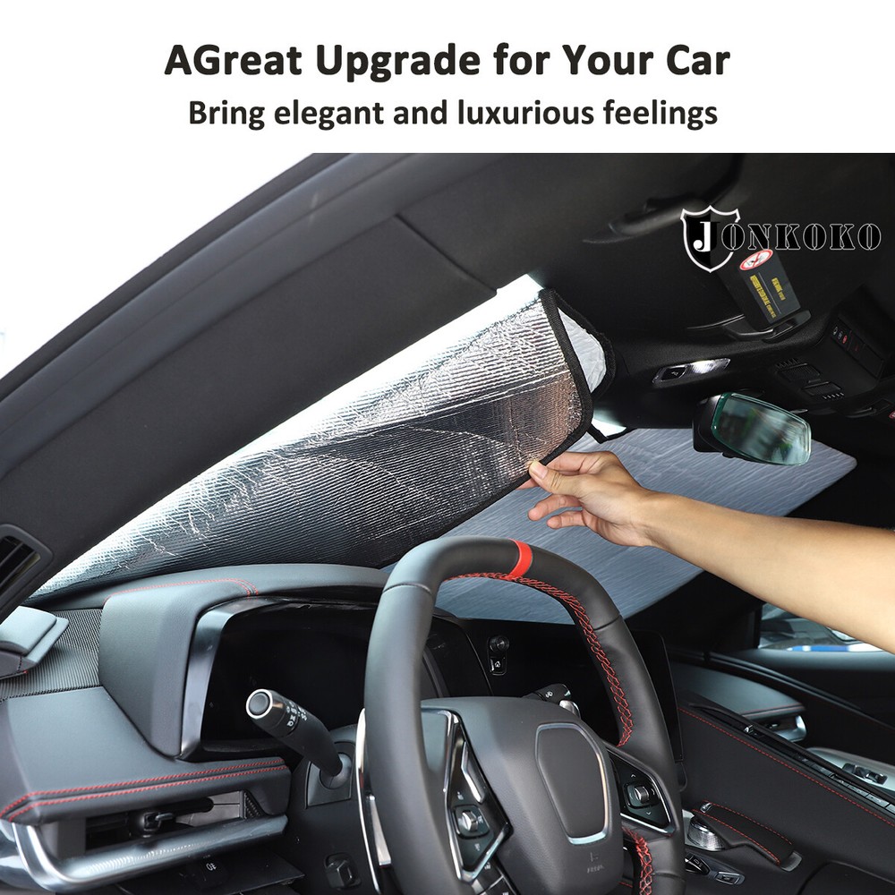 For 2020-2024 C8 Corvette Windshield SunShade Sunshade Car Foldable Windshield