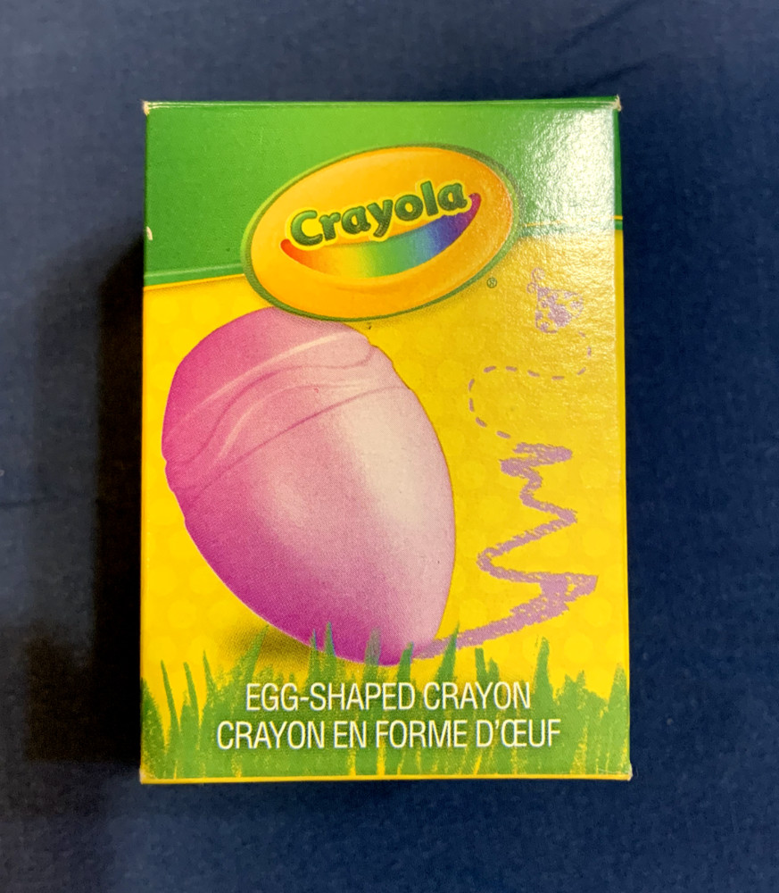 Crayola Easter Egg Shaped crayon lavender / purple from 2015 Style # 52-1502