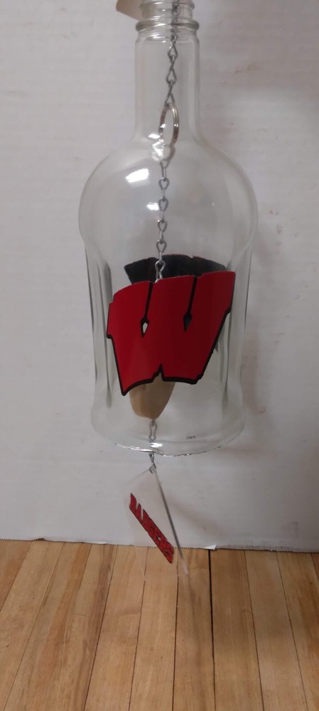 Vintage Handmade Wisconsin Badger Bottle Bell