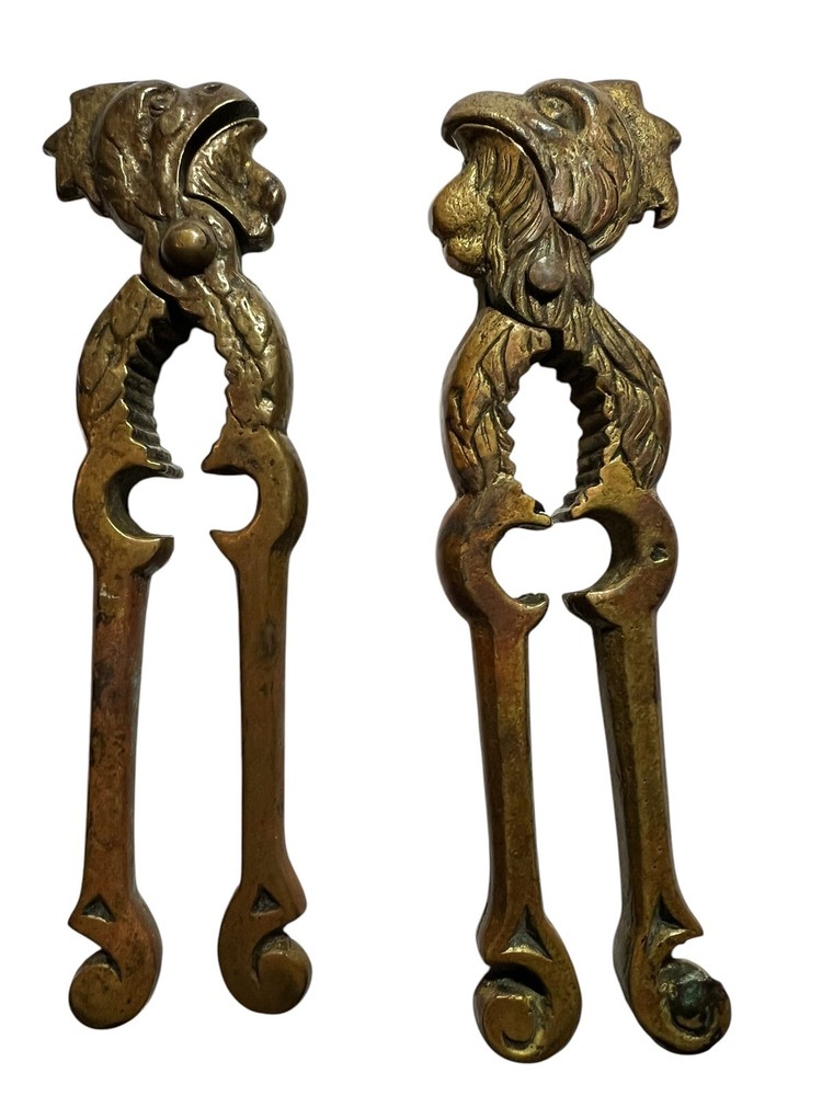 vintage Brass  Rooster Nut Cracker