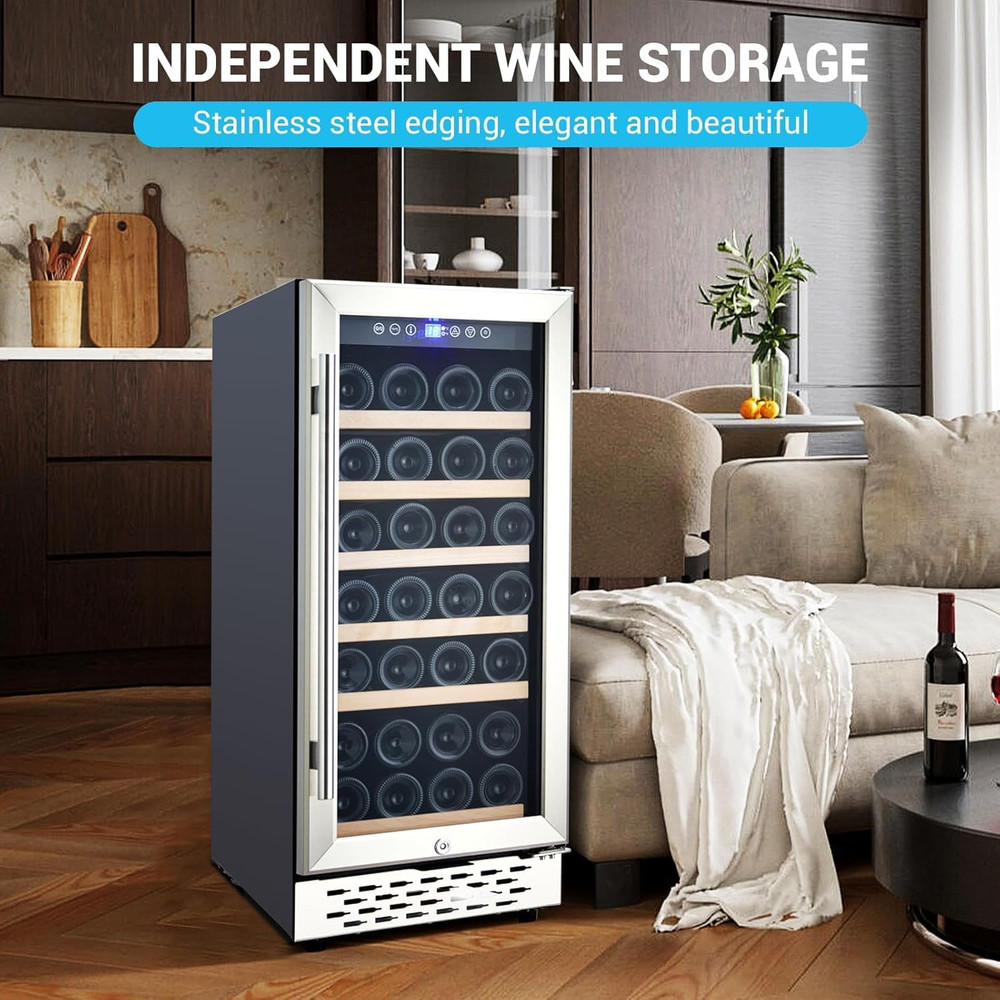 28-Bottle Wine Cooler with Digital Control, Built-In or Counter Use