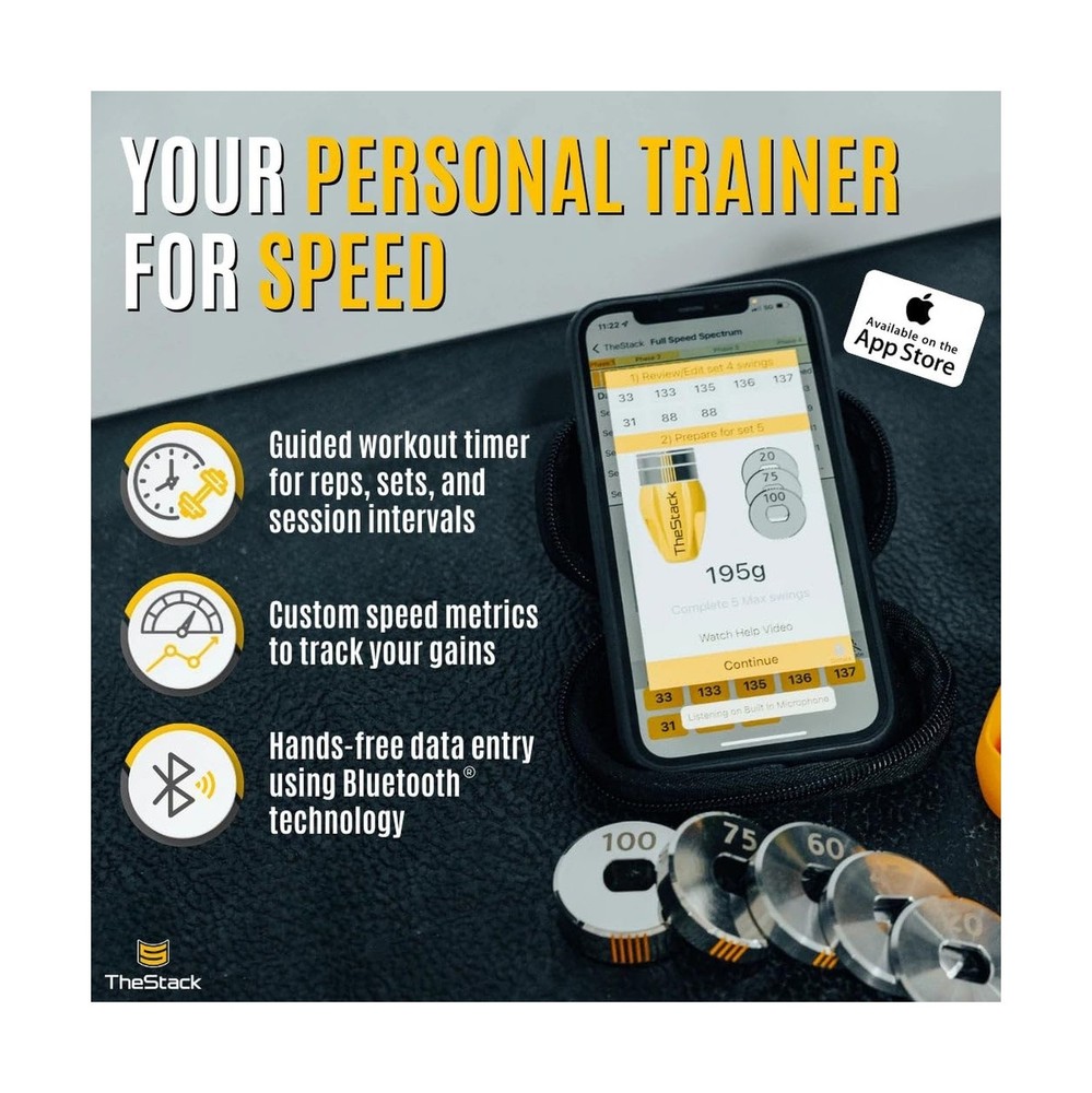 TheStack™ | Golf Swing Speed Trainer | Weighted Golf Training Aid | Golf S