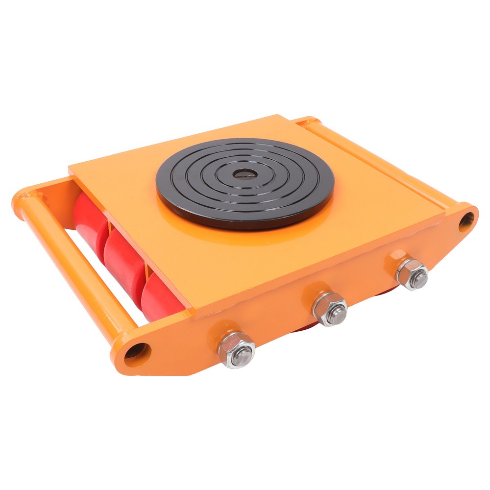 15T 9 Rollers Machine Dolly Skate Machinery Mover Cap 360° Rotation with Handle