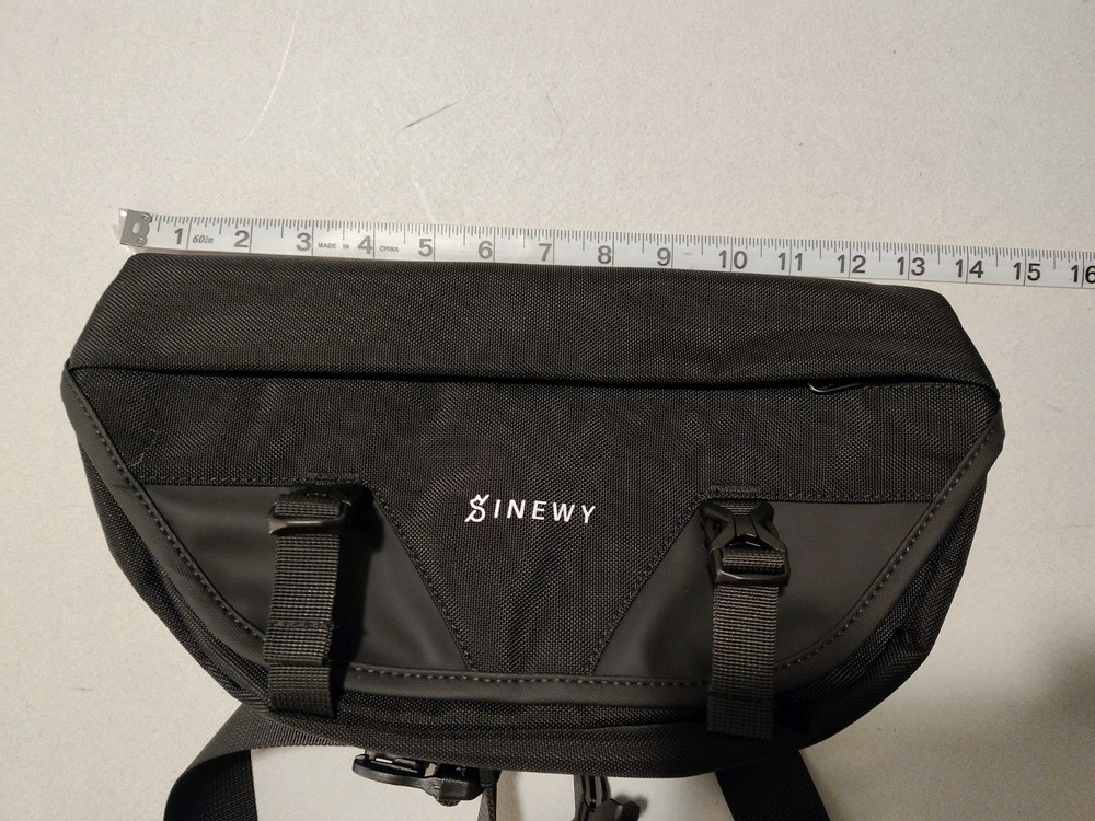 Sinewy Explorer Belt Pack Bag, Water and Scratch Resistant Medium, Black