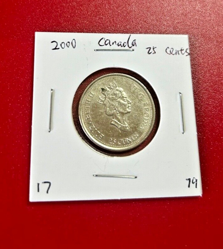 2000 CANADA 25 CENTS COIN - NICE WORLD COIN !!!