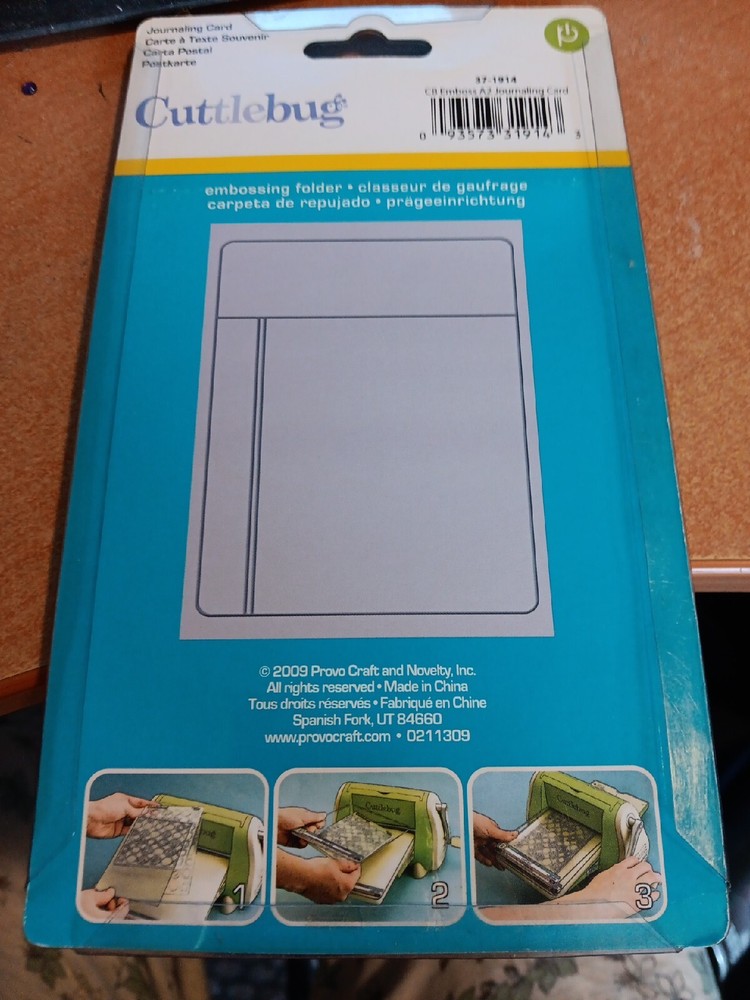 SALE EMBOSSING FOLDER FOR SCRAPBOOKING CUTTLEBUG NEW (SEF05) JOURNALING CARD