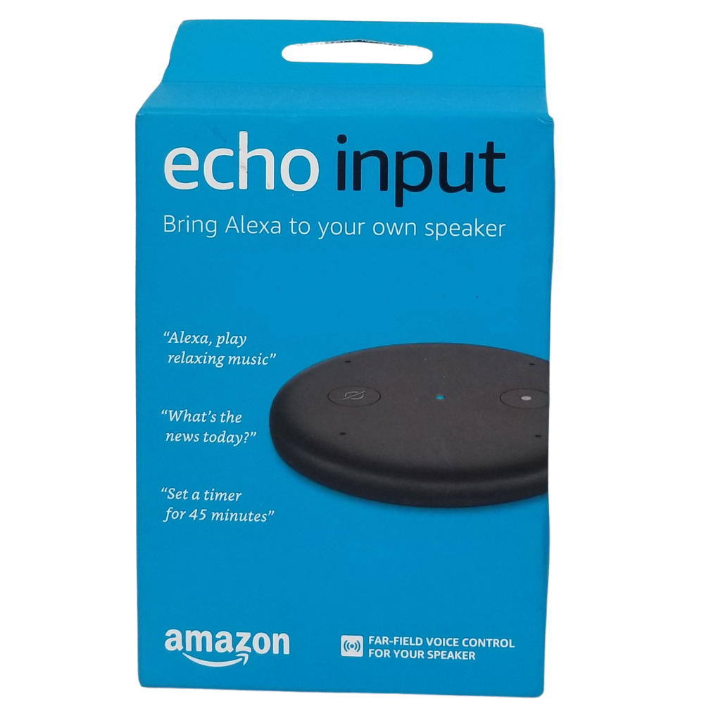 Echo Input Amazon Voice Control Speakers Bring Alexa To Your Speaker- Black NEW