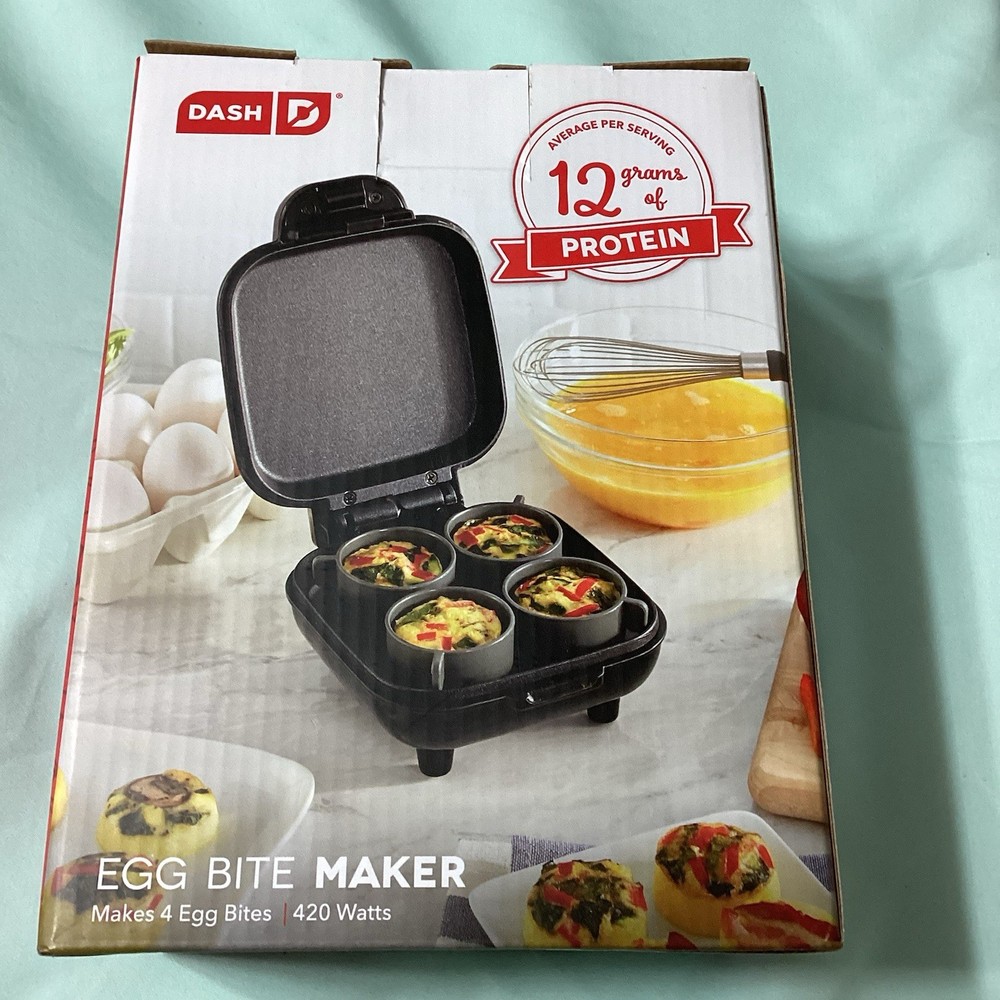 Dash Egg Bite Maker Black Countertop Egg Cooker New In Box