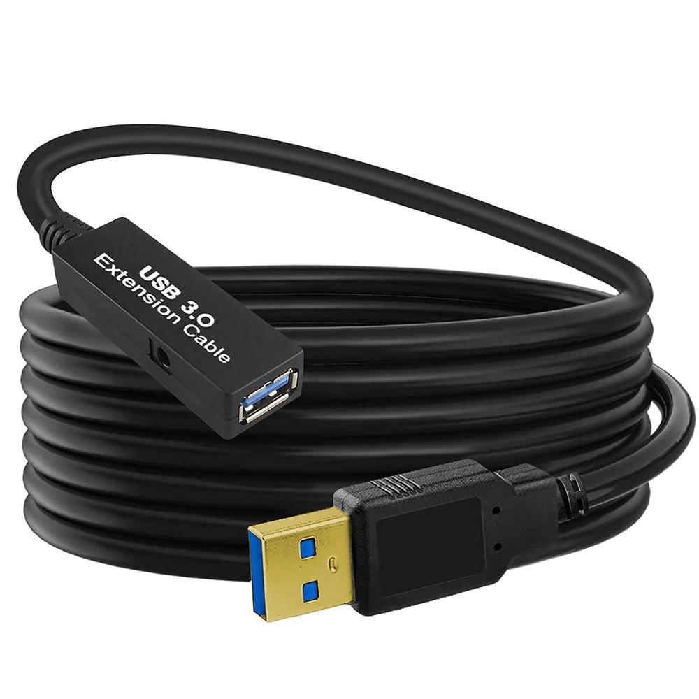 25Feet Active USB 3.0 extension cable,Long Extension 25FT Active, Black