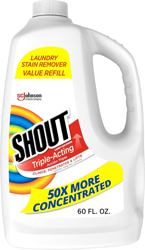 Powerful Active Enzyme Stain Remover Spray - 60oz Refill for Fresh Laundry