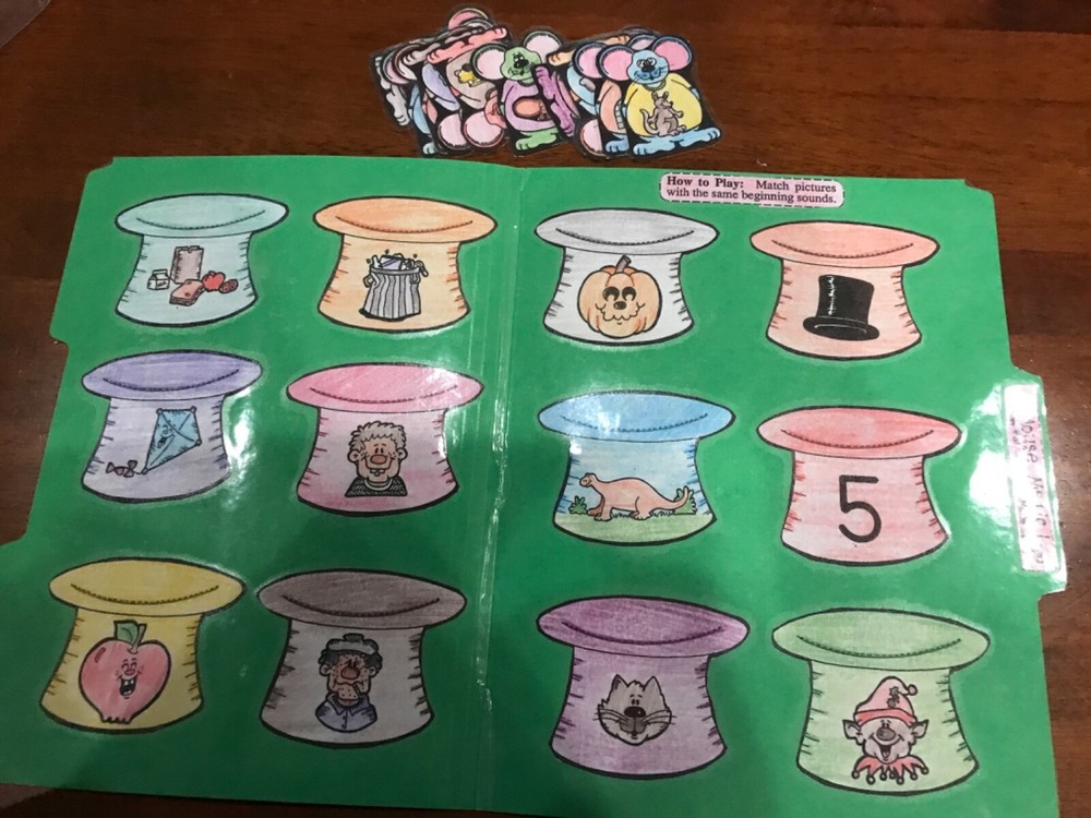 Mouse Magic! Same beginning sound Grade K language Art file folder game teacher