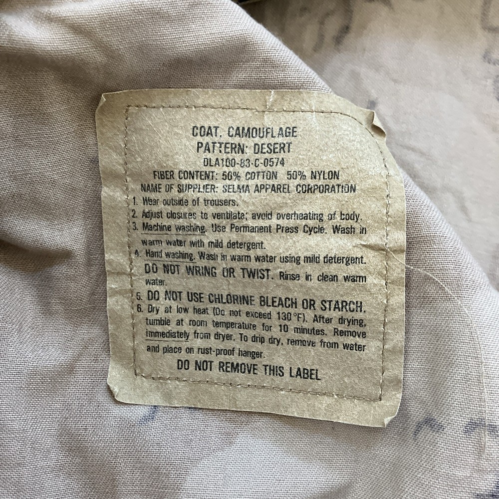 USGI 6 Color Desert / Chocolate Chip Uniform Jacket BDU - MEDIUM REGULAR