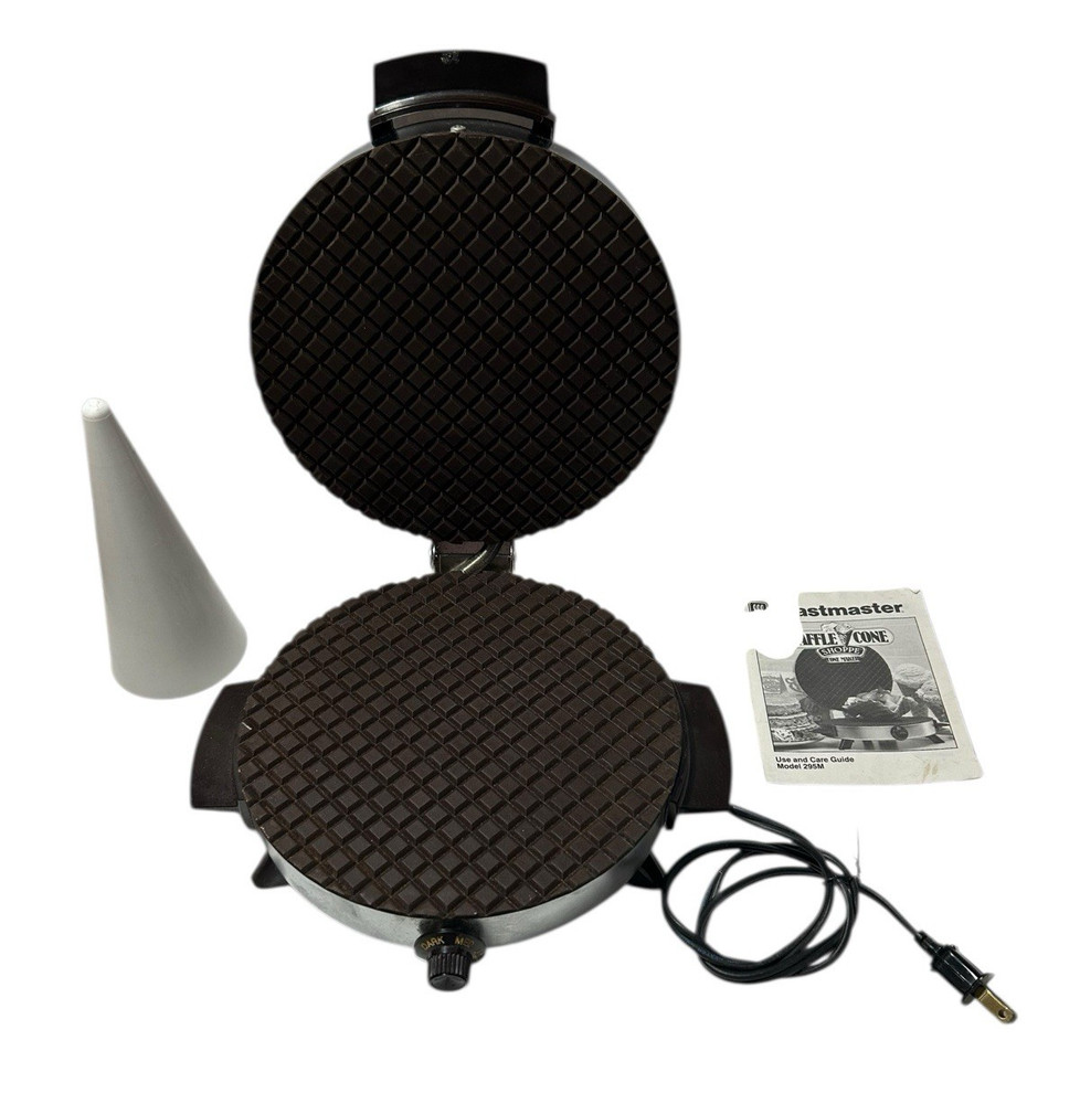 Vintage Toastmaster Waffle Cone Maker Model 295M Tested and Working