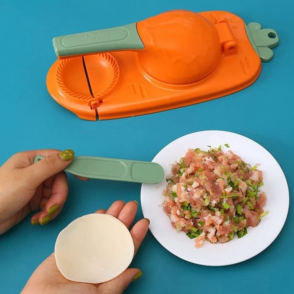 2 In 1 Dumpling Maker Press Kitchen Empanada Mold Large, Green