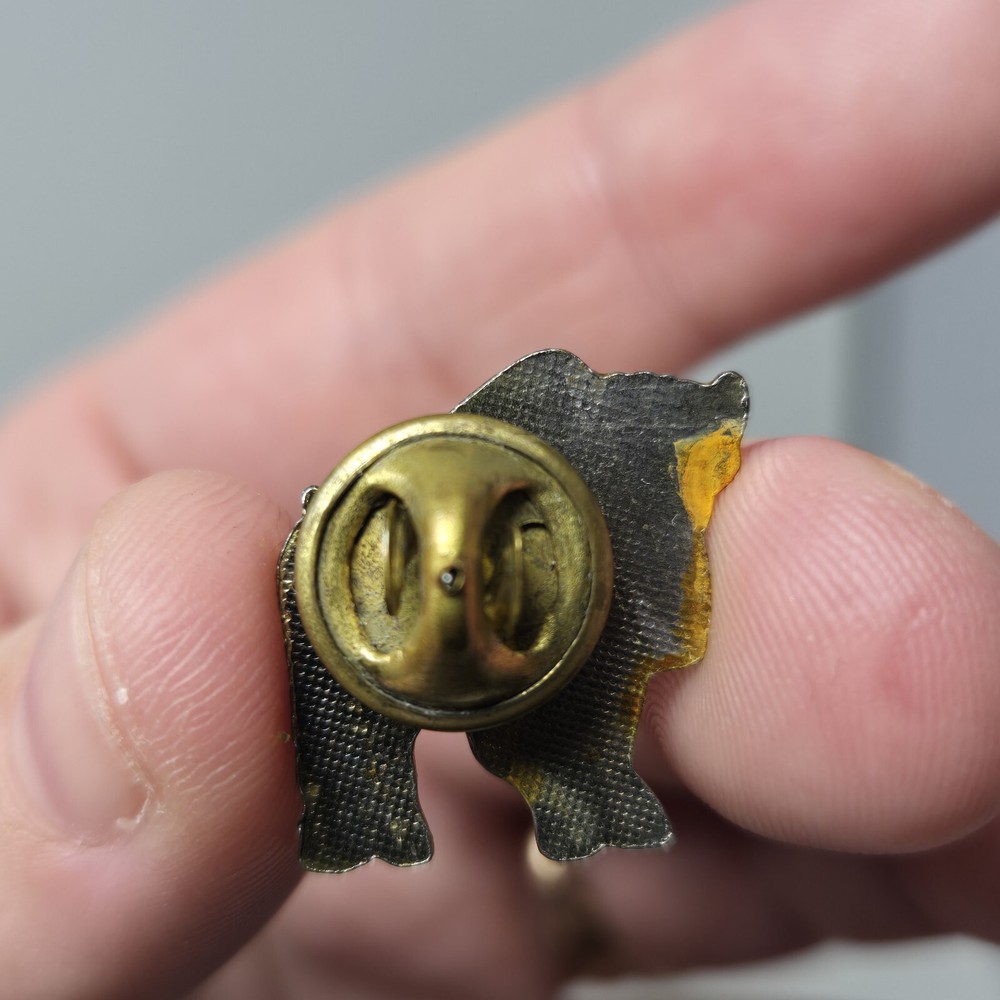 Vintage Bull Enamel Pin Hat Lapel