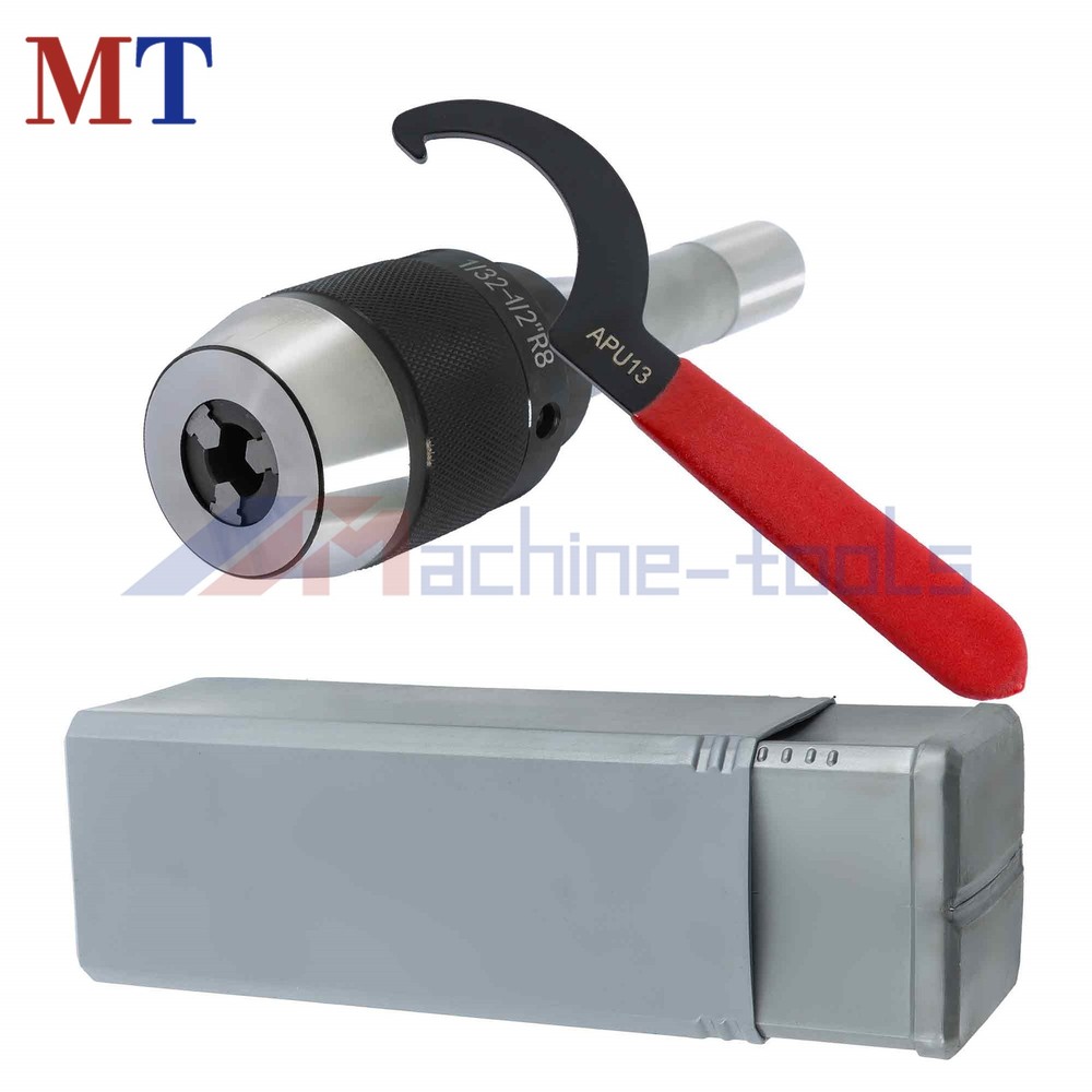 Keyless Drill Chuck 1/32" - 1/2" High Precision With R8 Integral Shank