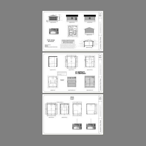 20x24 2-Car Garage -- 480 sq ft -- PDF Floor Plan -- Model 6