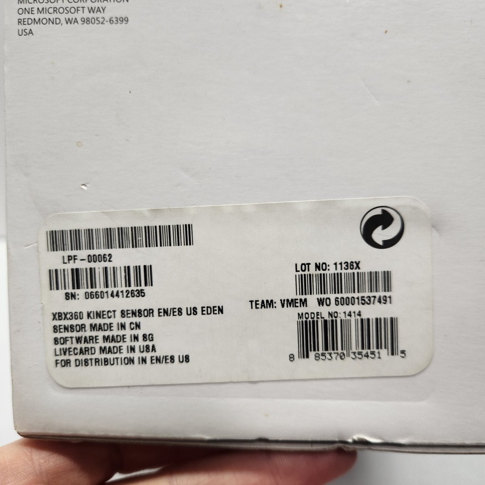 Microsoft Xbox 360 Kinect Sensor Bar with 1 Game Bundle Mass Effect 3 Steelbook