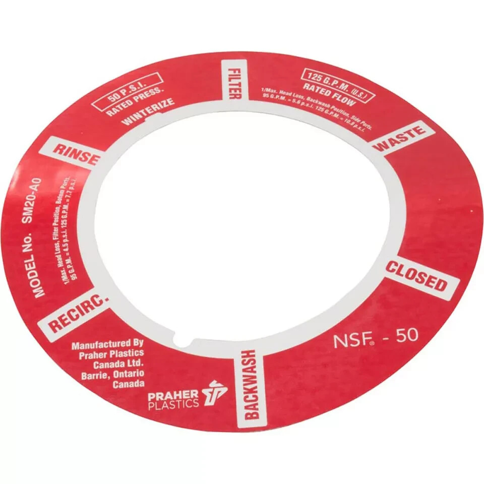 Praher Side Mount Valve Decal E-5-S2