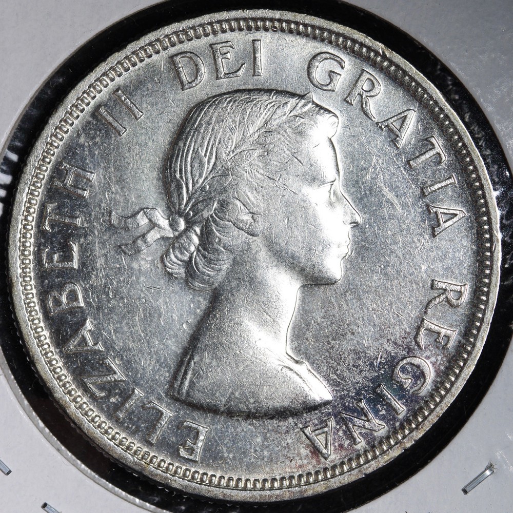 1954 Canada SILVER One Dollar Piece E394 DKNP