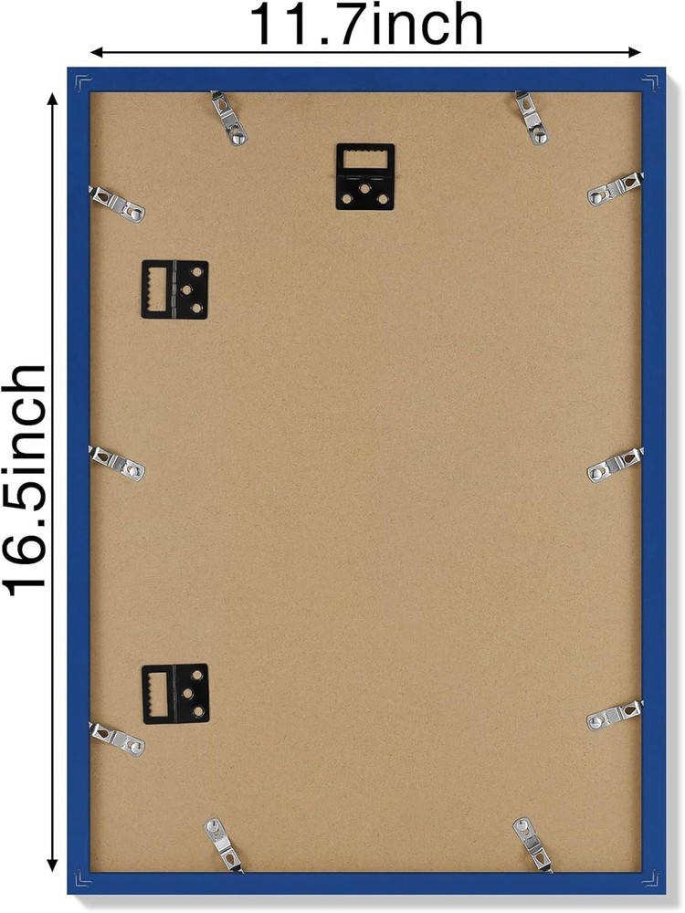 A3 Picture Frame, Engineered Wood with Shatter Resistant Plexiglass, Display ...