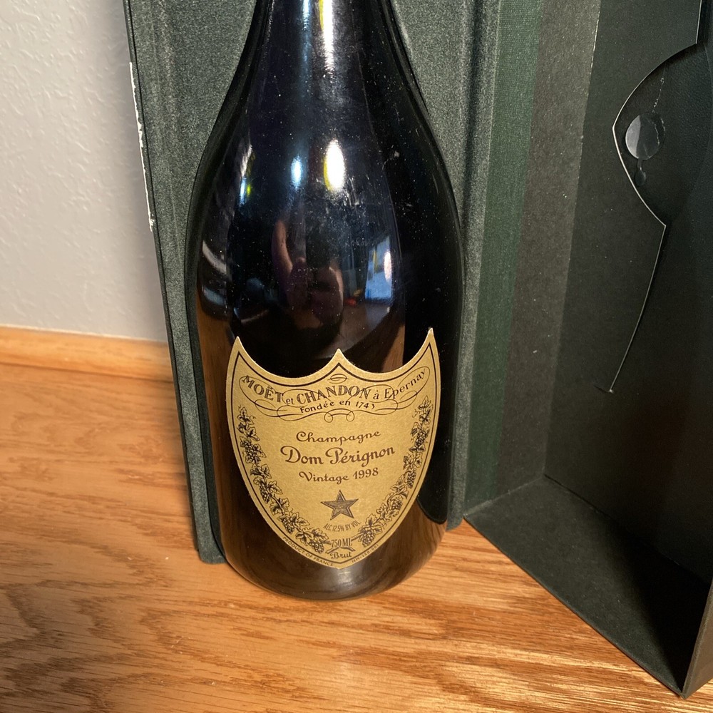 Vintage 1998 Dom Perignon Bottle and box Empty** Empty**
