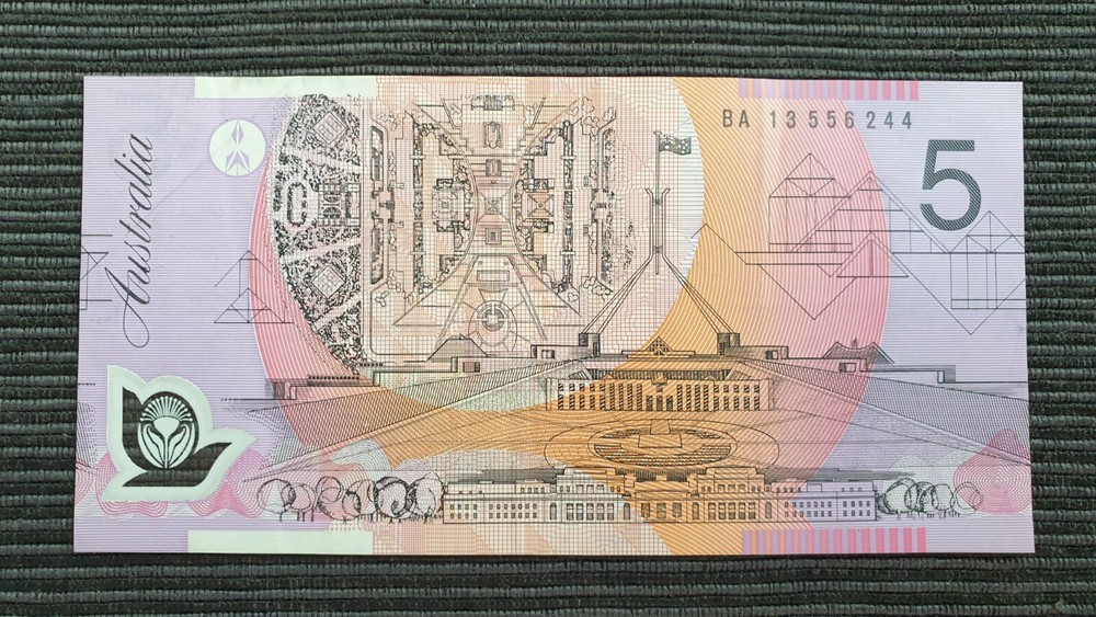 AUSTRALIA $5 2013 FIRST PREFIX Banknote BA13 556244