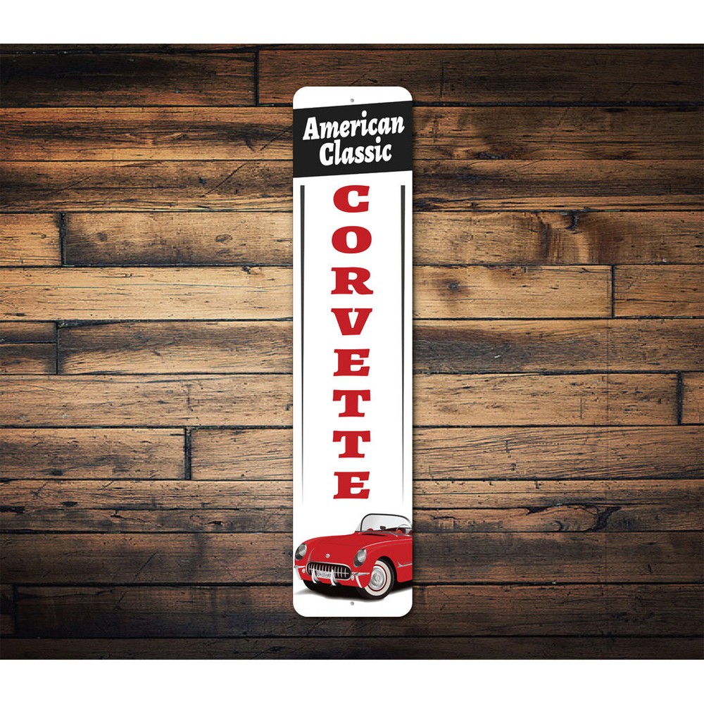 American Classic Corvette Metal Sign
