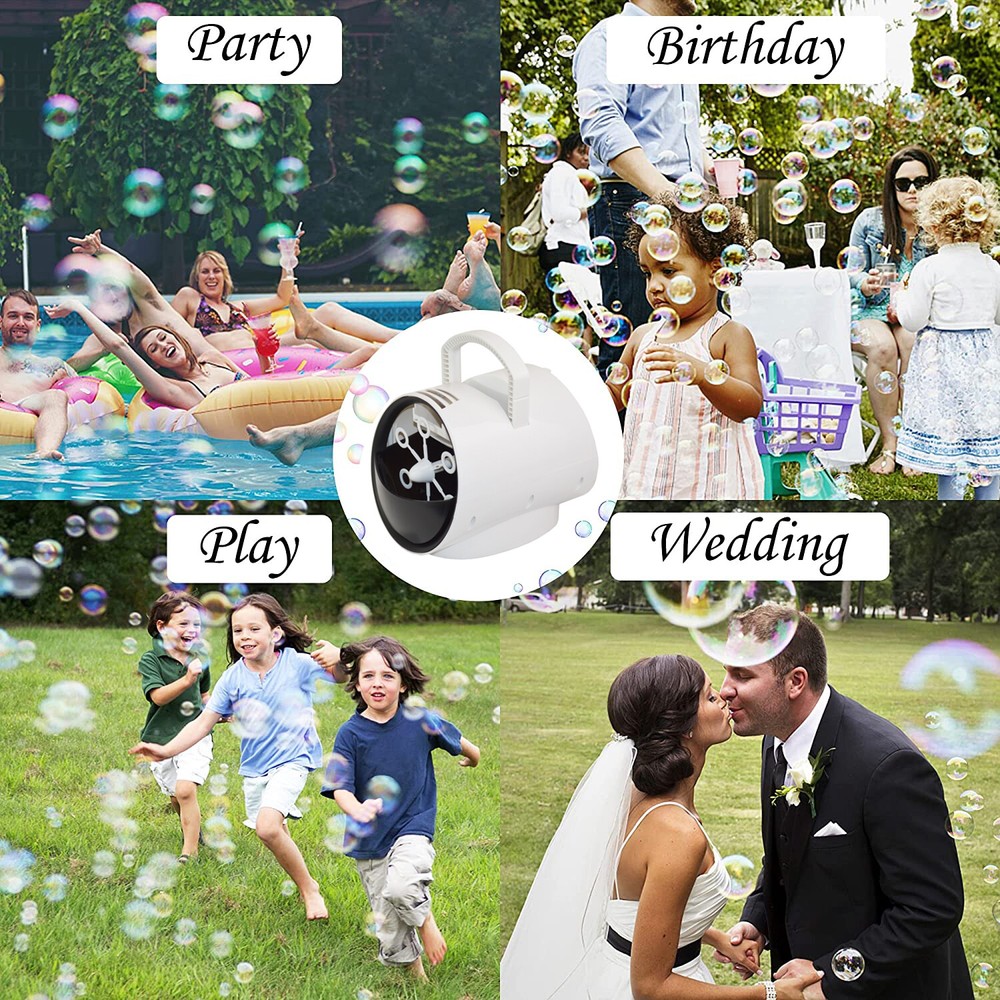 Kids Outdoor Indoor Party Automatic Bubble Blower Blaster Maker Machine Toy
