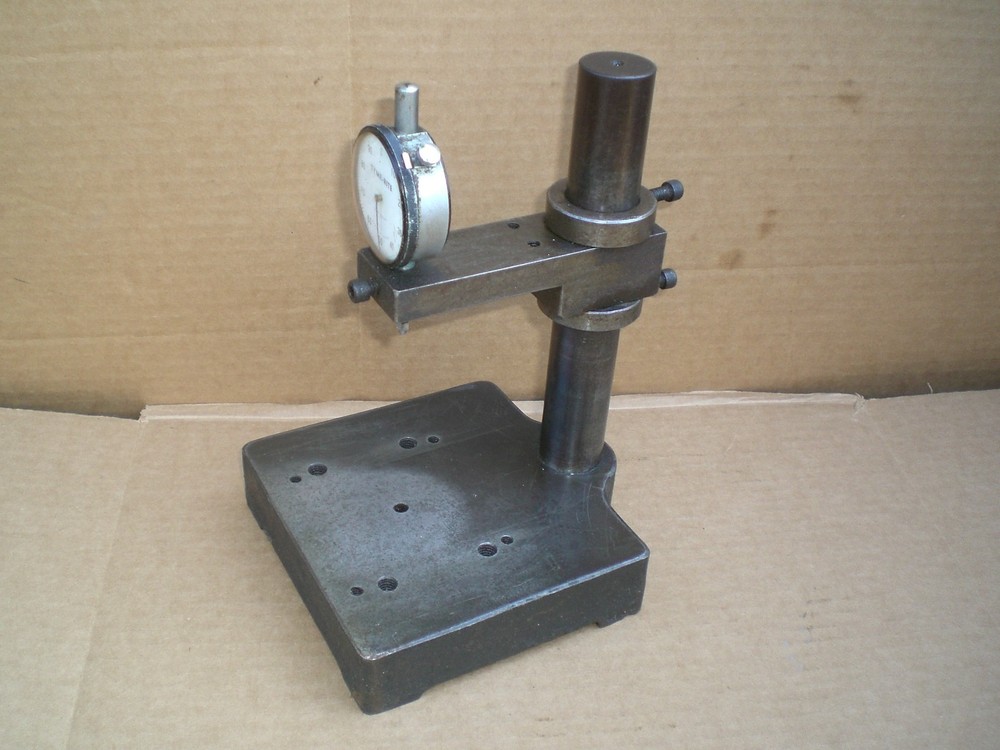 6 x 6 in Cast Iron Comparator stand with indicator