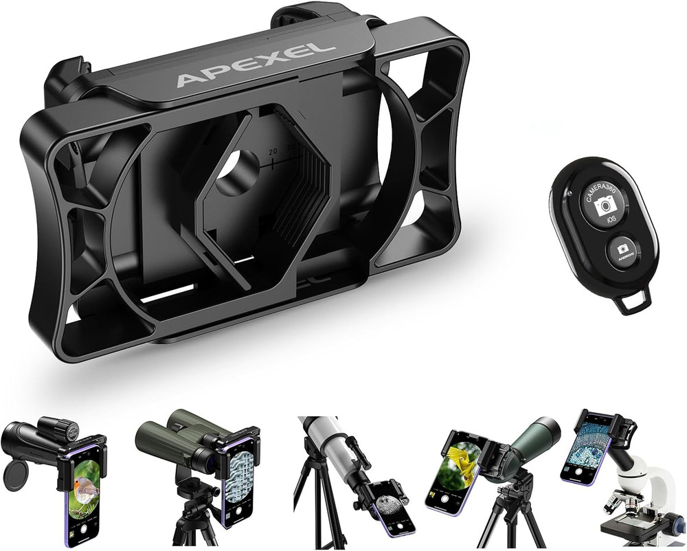 Telescope Phone Adapter, Binocular Photo Adapter for Android & Iphone, Phone Hol
