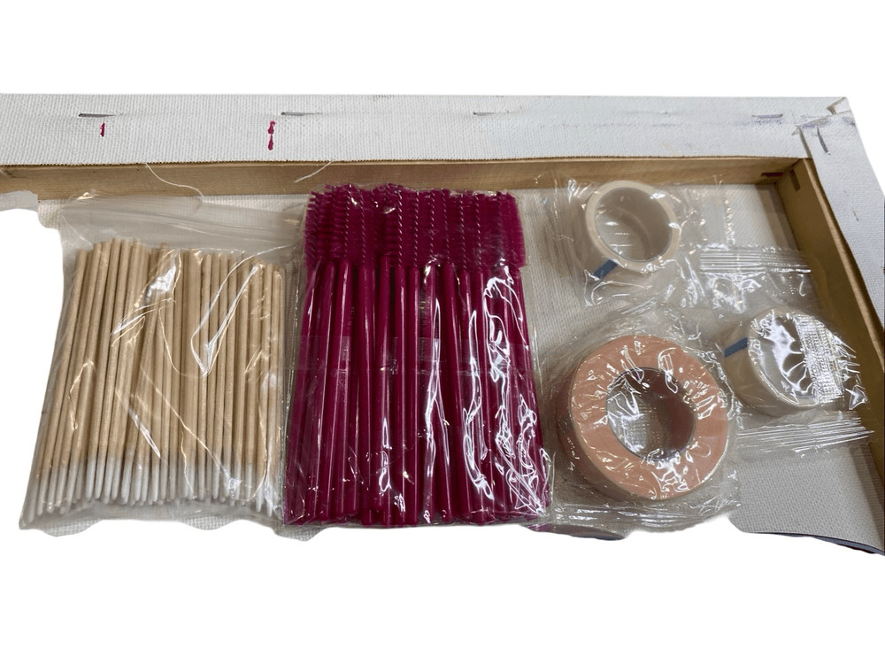 Eyelash Extension Supply Lot Lashes Tools Mirror Mannequin Practice Kit Set