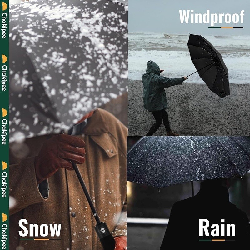 Compact Inverted Folding Umbrella Waterproof Automatic Travel Non-Slip Handle US