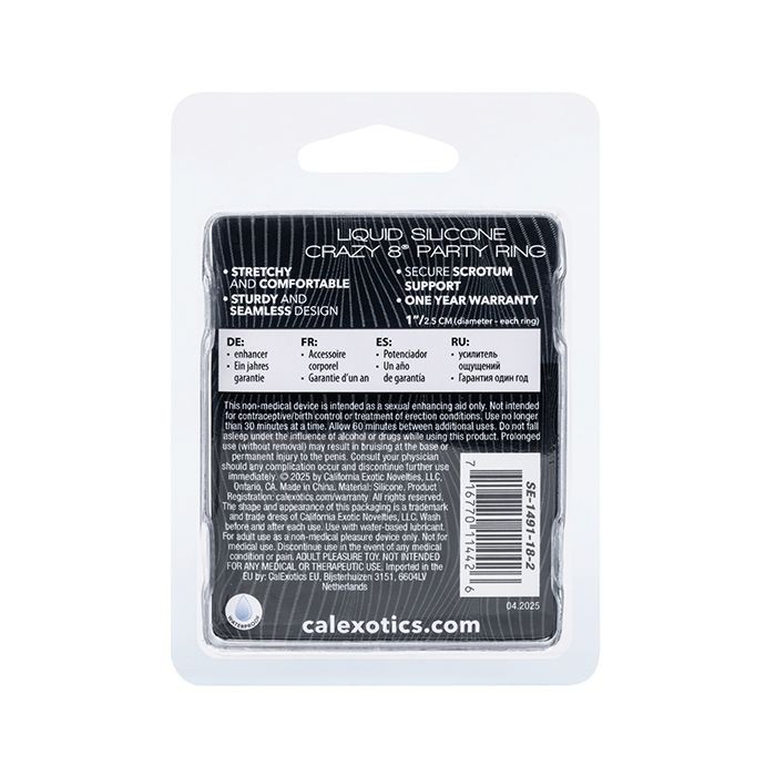 CalExotics Alpha Liquid Silicone Crazy 8 Party Ring