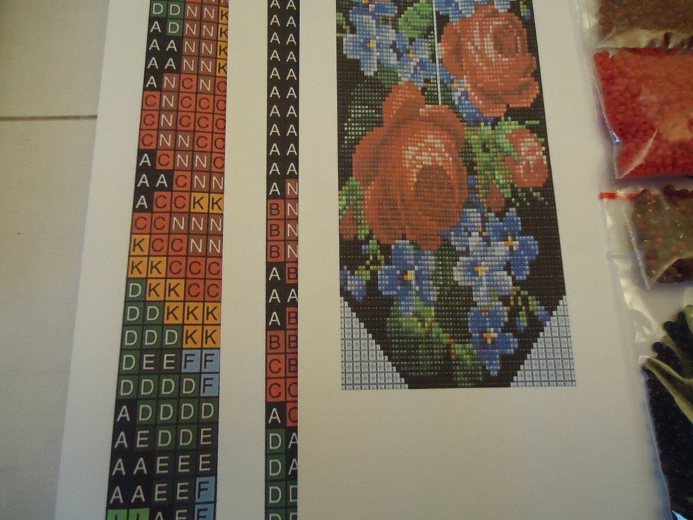 Kit for making a necklace gerdan. Beading Loom Pattern. #S3a