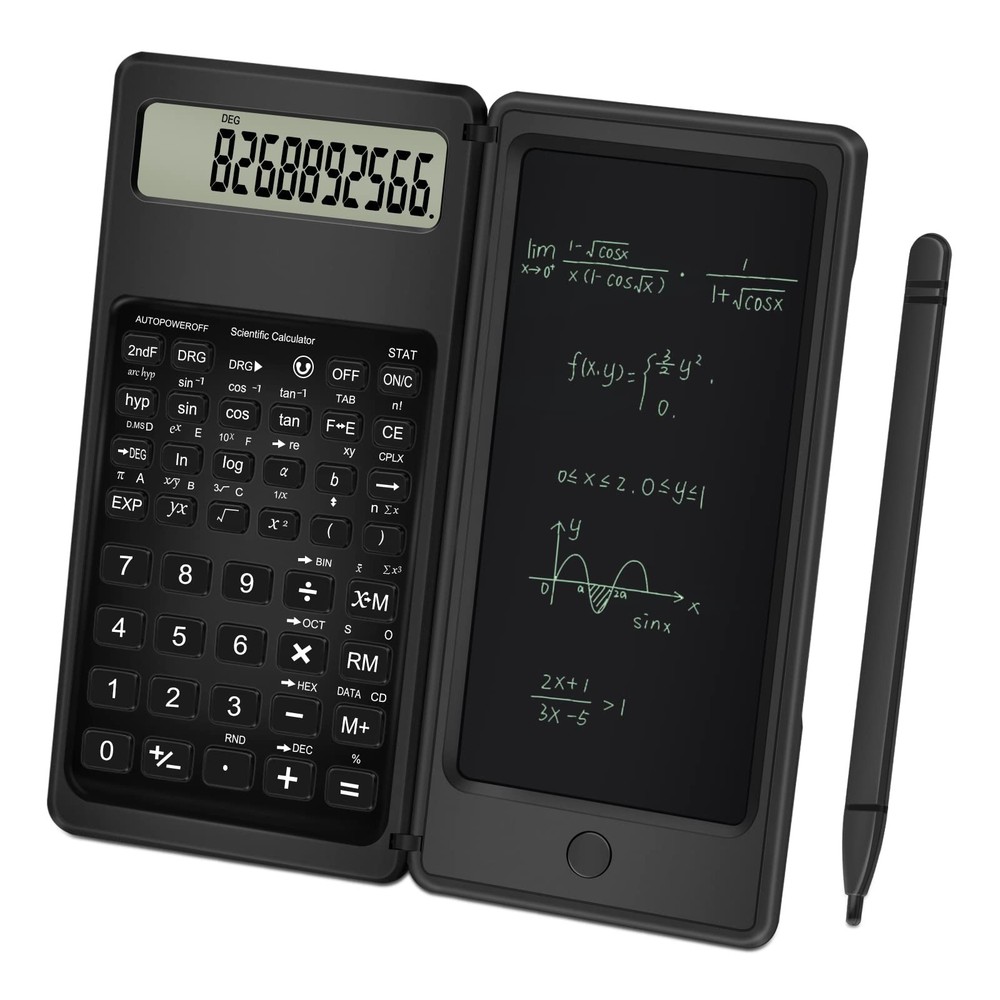 Scientific Calculator with Notepad, 10 Digits LCD Display Foldable Scientific...