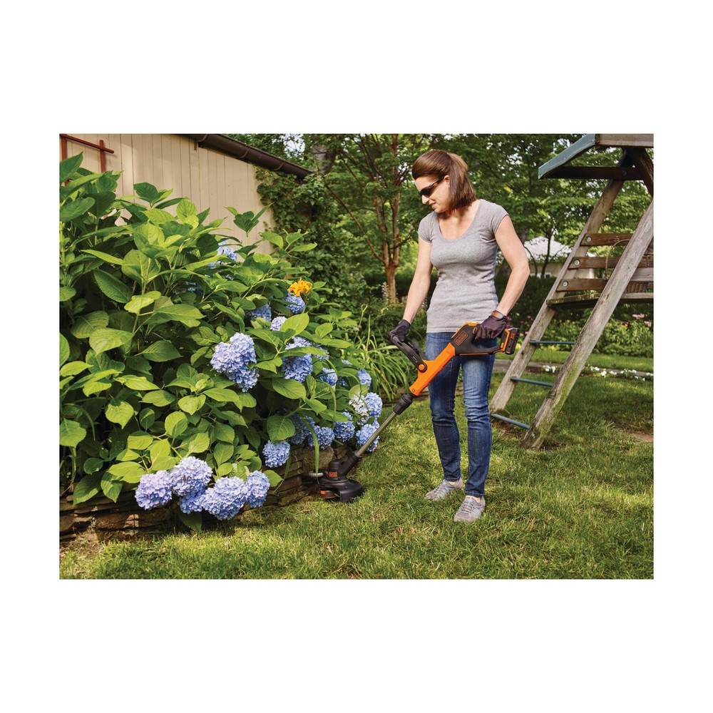 BLACK+DECKER 20V* MAX String Trimmer and Edger, EASYFEED Weed Wacker, 12 Inch...