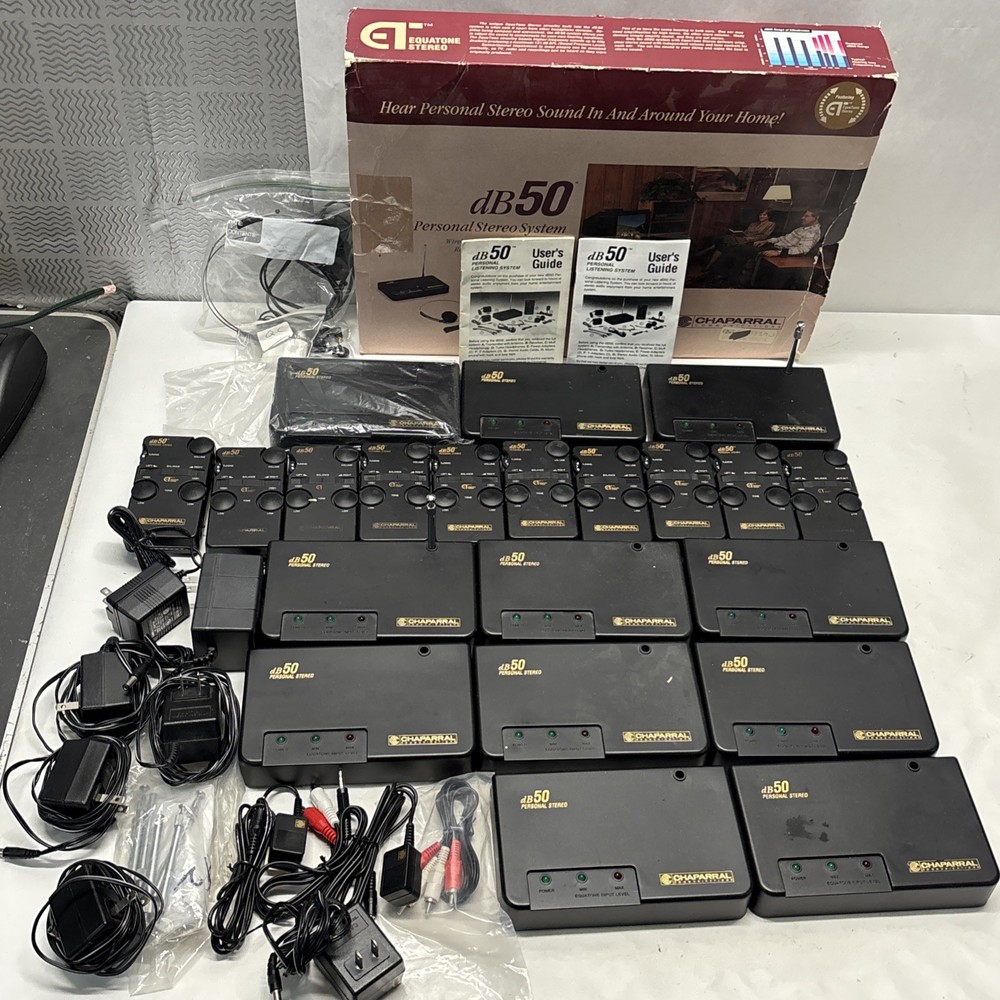 Chaparral Communication dB50 Transmitter Personal Stereo System & Receiver Used