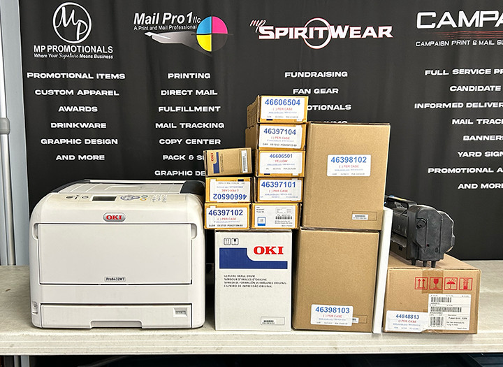OKI PRO8432WT Sublimation Printer, Lightly Used, Includes $1,700 In Supplies
